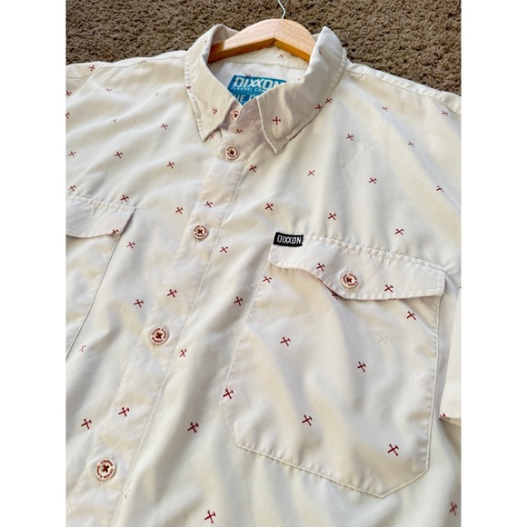 DIXXON Other - DIXXON THE CHAD Limited Edition Short Sleeve Button Up Shirt Red Cross Pattern